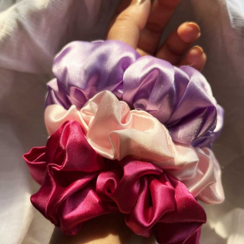 satin scrunchies